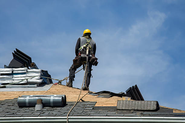 Professional Gutter Installation technician working in North Fort Myers, FL